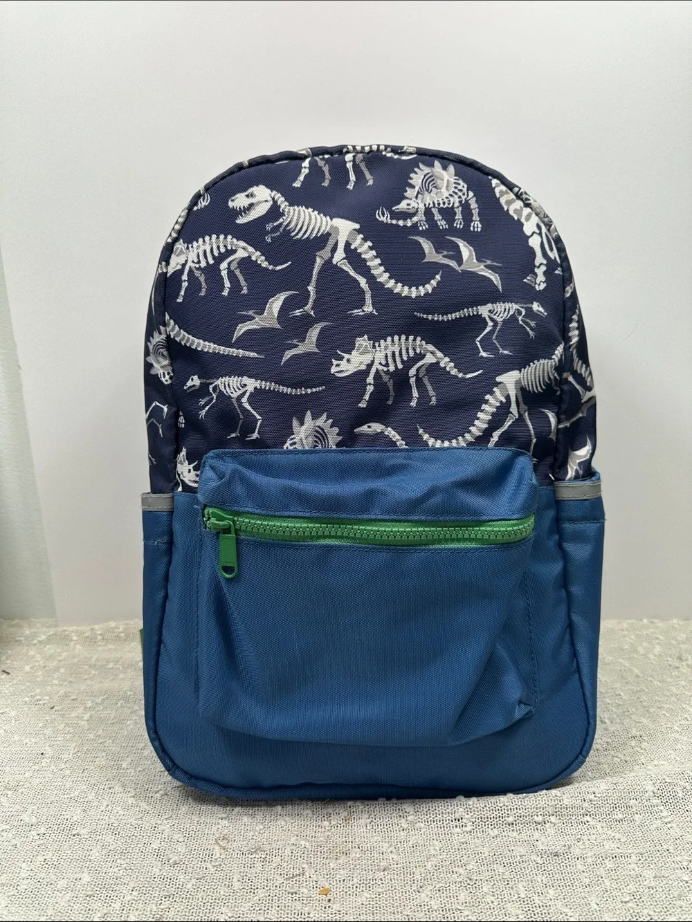 PBK POTTERY BARN KIDS Astor Navy Dinosaur Bones Backpack Small Back Pack